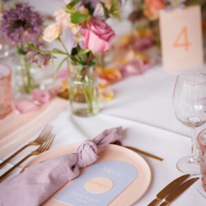Roze dinerbord
