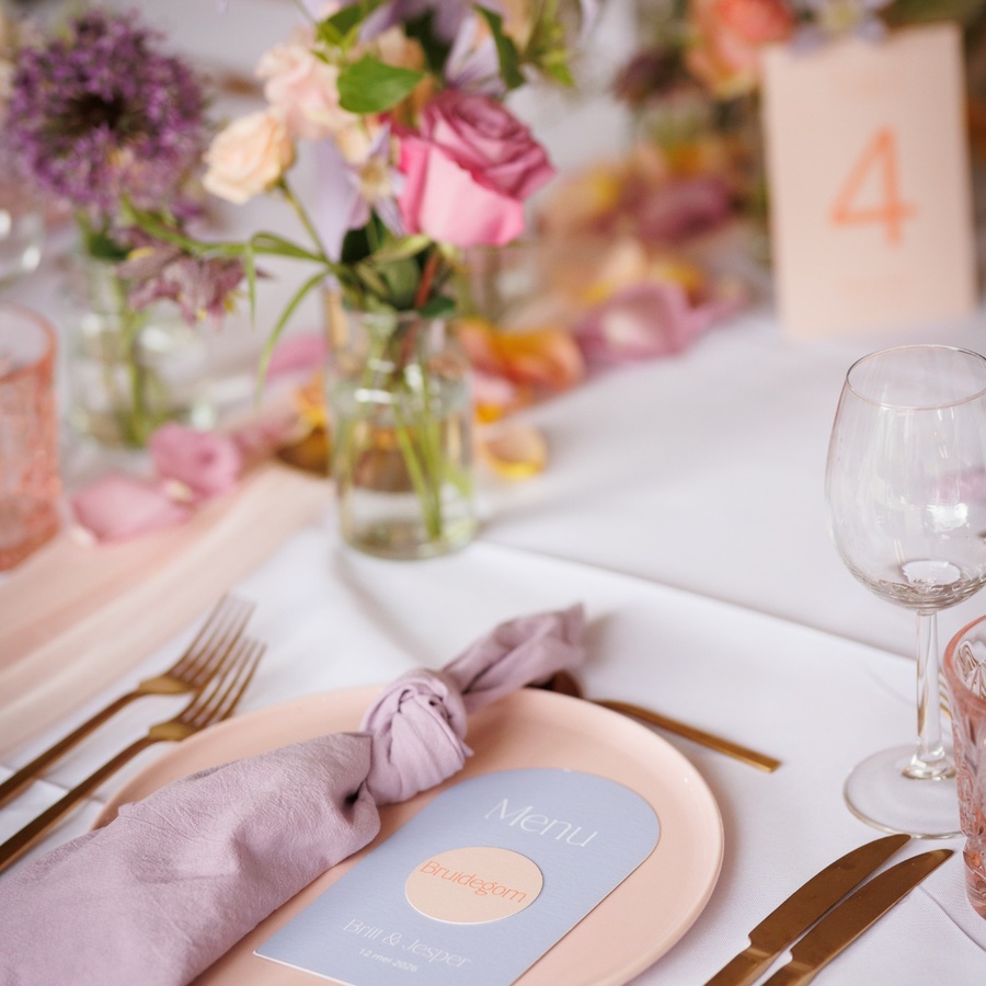 Roze dinerbord