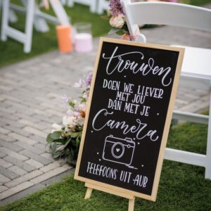 trouwen zonder camera bord