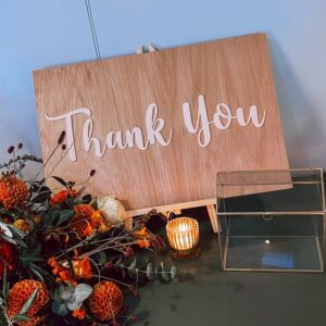 Bedankbord Thank you
