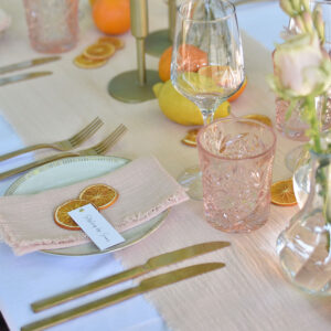 Roze waterglas