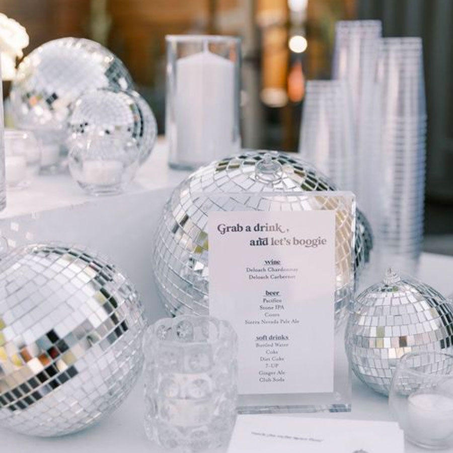 Zilveren discobal 20 cm