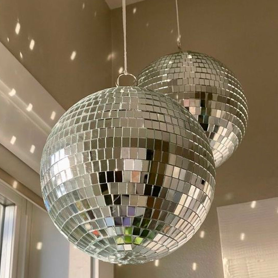 Zilveren discobal 30 cm