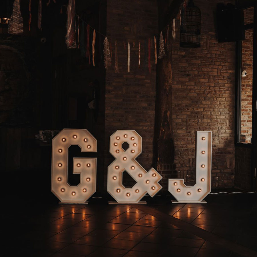 bruiloft lichtletters