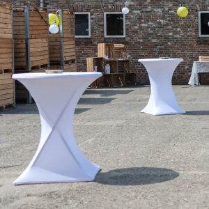 Witte stretch statafelrok